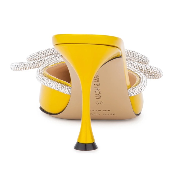 Mach and Mach Crystal Double Bow Pointed Toe Mule - Picture 3 of 3